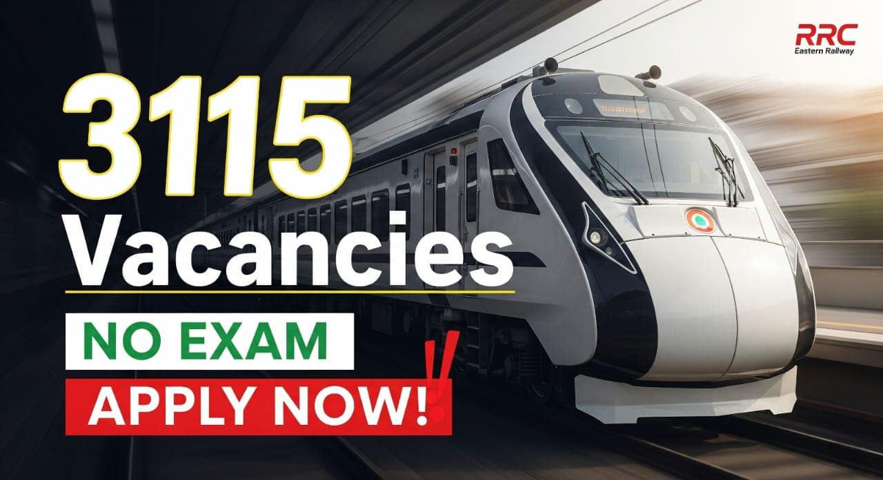 Railways లో 3115 ఉద్యోగాలు: RRC తూర్పు రైల్వే అప్రెంటిస్ రిక్రూట్‌మెంట్ 2025 పై పూర్తి వివరాలు