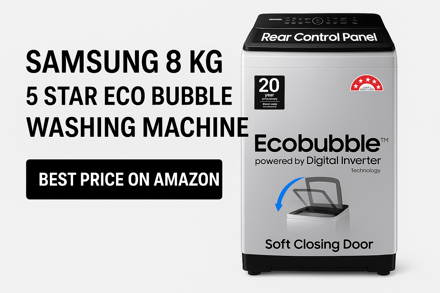 Samsung 8 kg 5 Star Eco Bubble Top Load Washing Machine – Full Review & Best Price
