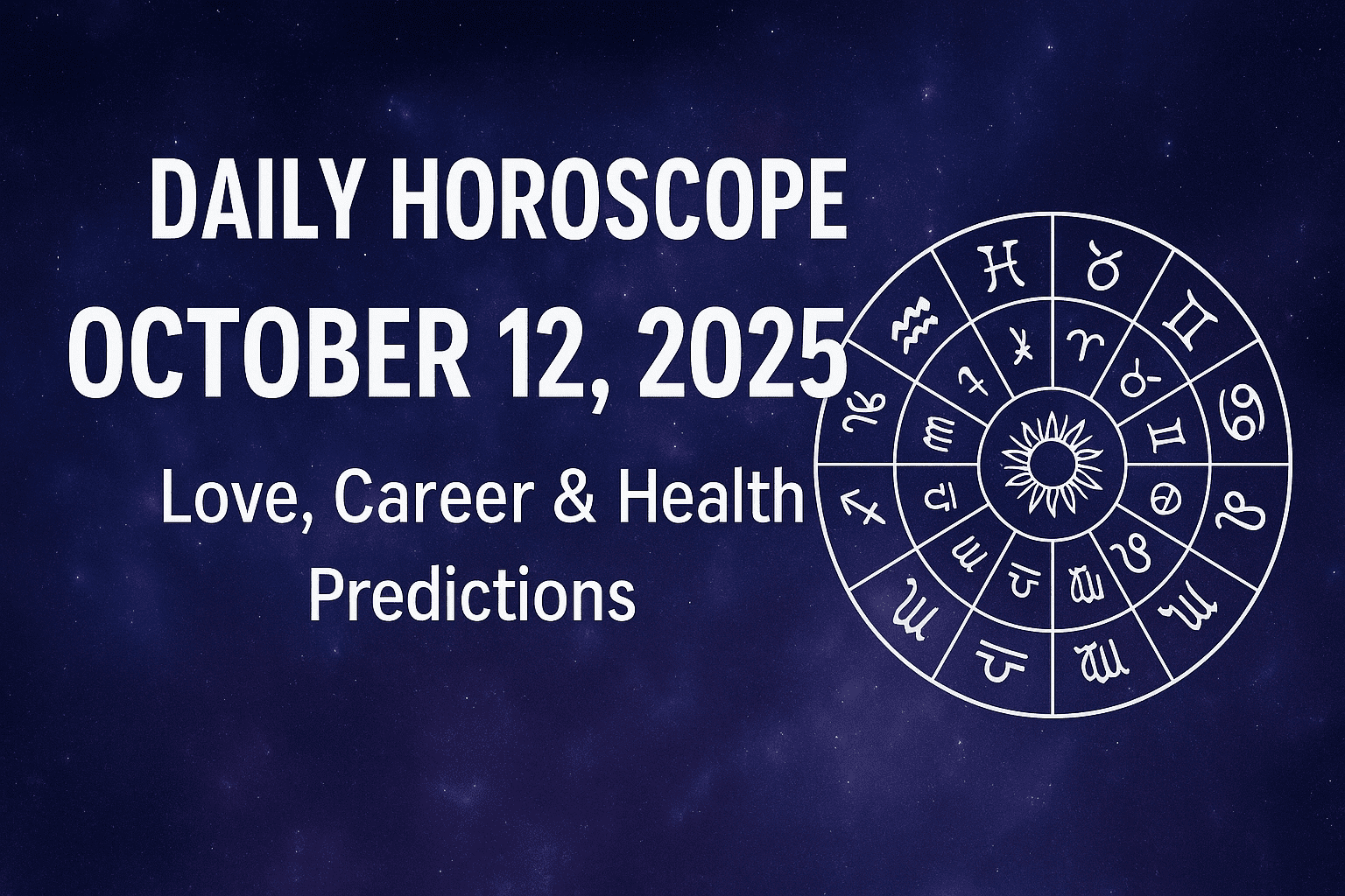 Todays Horoscope – October 12, 2025 | Guidance for All 12 Zodiac Signs