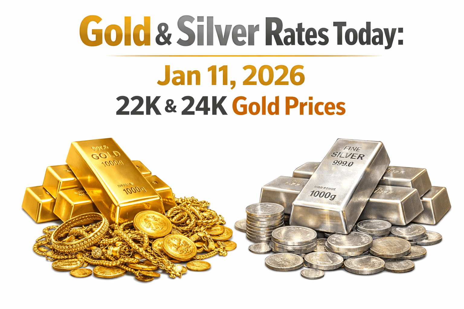 Gold and Silver Rates Today: Sunday, January 11, 2026