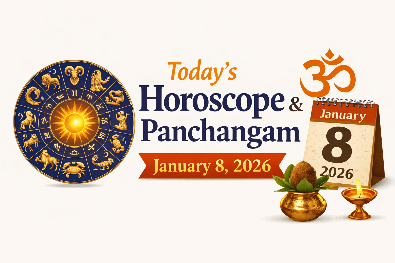Today’s Horoscope and Panchangam: January 8, 2026 Predictions