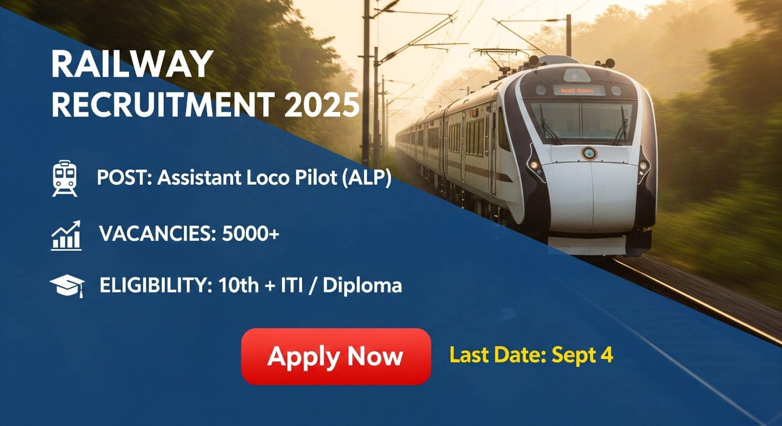 Indian Railway Jobs 2025: 5000+ అసిస్టెంట్ లోకో పైలట్ ఖాళీలు | RRB ALP రిక్రూట్‌మెంట్