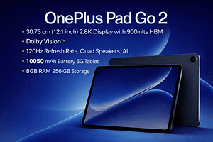 OnePlus Pad Go 2 Review: Best 5G Tablet with 2.8K Display & Quad Speakers